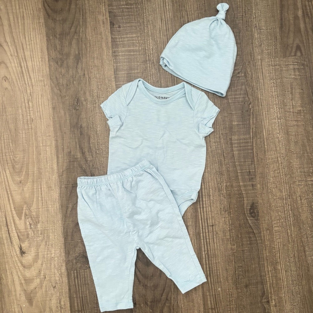 Old Navy Soft Blue Baby Set